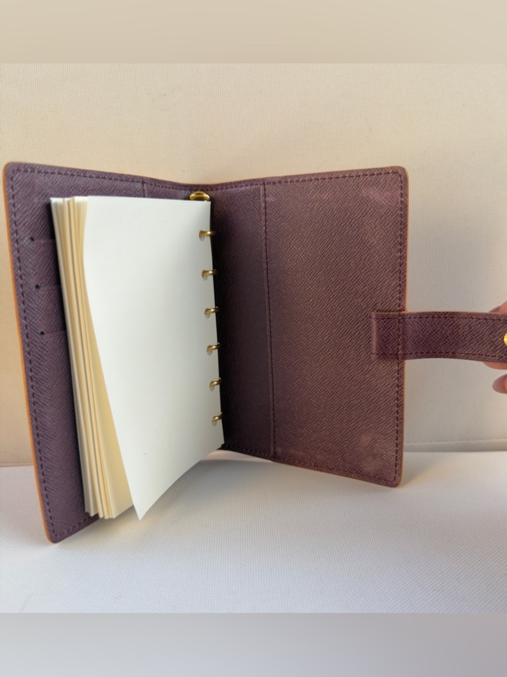 Louis Vuitton Vintage Epi Agenda PM Yellow Toledo Gold Planner Leather Cover - Picture 7 of 10